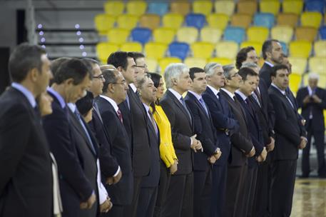 15/03/2014. Rajoy inaugura el polideportivo "Gran Canaria Arena". El presidente del Gobierno, Mariano Rajoy, asiste al acto de inauguración,...