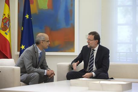 2/09/2014. Rajoy recibe al jefe del Gobierno de Andorra. El presidente del Gobierno, Mariano Rajoy, durante su reunión en La Moncloa con el ...