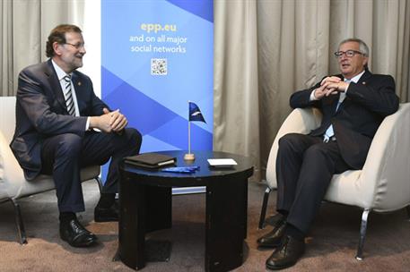 30/08/2014. Rajoy y Juncker. El presidente del Gobierno, Mariano Rajoy, se entrevista con el presidente electo de la Comisión Europea, Jean-...