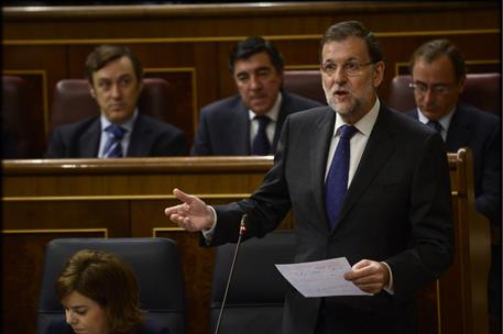 19/11/2014. Rajoy asiste a la sesión de control al Gobierno. El presidente del Gobierno, Mariano Rajoy, interviene en la sesión de control a...