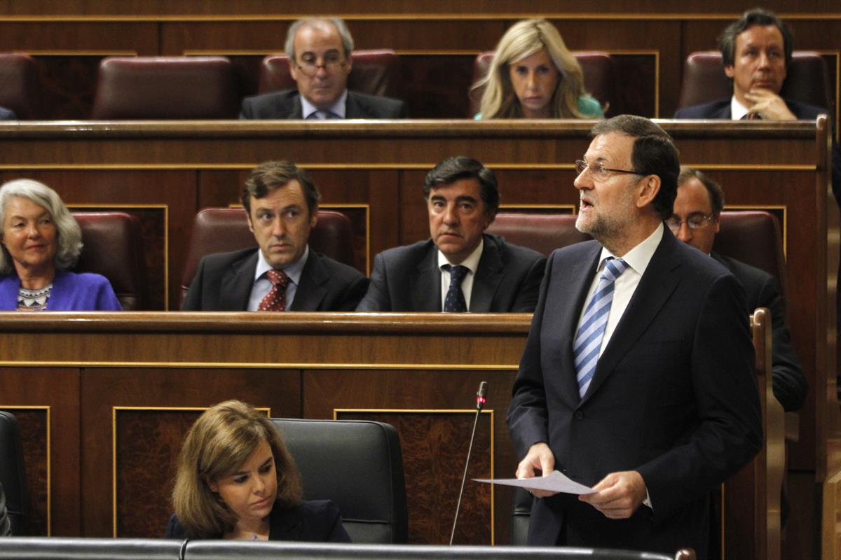 8/10/2014. Rajoy asiste a la sesión de control al Gobierno. El presidente del Gobierno, Mariano Rajoy, asiste a la sesión de control al Gobi...