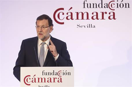 15/07/2014. El Presidente interviene en el Club Antares de Sevilla. El Presidente del Gobierno, Mariano Rajoy, interviene en la conferencia ...