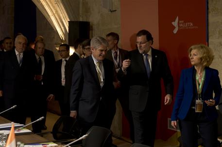 12/11/2015. Rajoy en la Cumbre sobre Migración de La Valeta. El presidente del Gobierno, Mariano Rajoy, durante la segunda sesión en la Cumb...