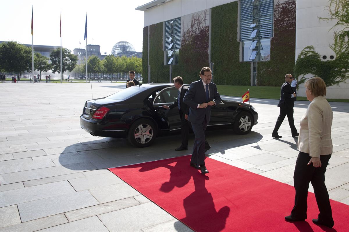 1/09/2015. Conferencia de prensa de Mariano Rajoy y Angela Merkel en Berlín. La canciller alemana Angela Merkel, recibe al presidente del Go...