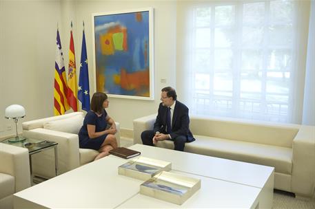 2/09/2015. Rajoy recibe a la presidenta de Illes Balears. El presidente del Gobierno, Mariano Rajoy, recibe en La Moncloa a la presidenta de...