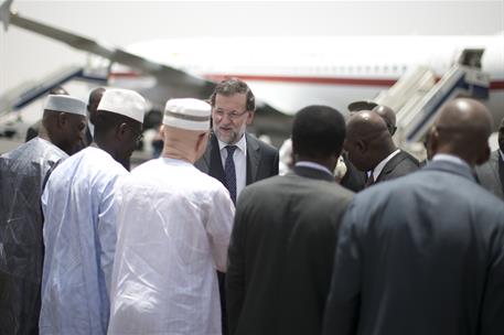3/05/2015. Viaje del presidente a Mali. El presidente del Gobierno, Mariano Rajoy, a su llegada a Bamako, capital de Mali, donde visitará a ...