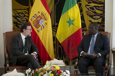 4/05/2015. Viaje del presidente del Gobierno a Senegal. El presidente del Gobierno, Mariano Rajoy, durante la reunión que ha mantenido en Da...