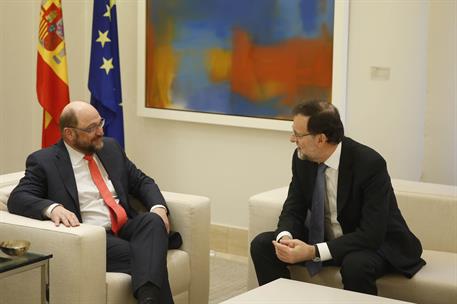 5/03/2015. Rajoy recibe al presidente del Parlamento Europeo. El presidente del Gobierno, Mariano Rajoy, junto al presidente del Parlamento ...