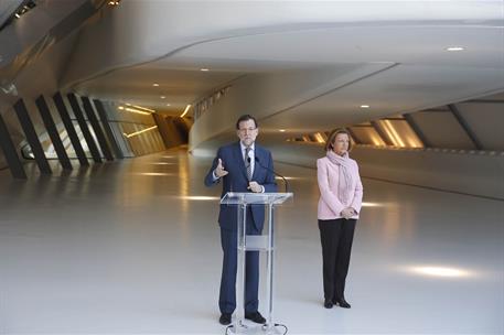 6/03/2015. Rajoy visita la zona de inundaciones del río Ebro. El presidente del Gobierno, Mariano Rajoy, se dirige a los medios de comunicac...