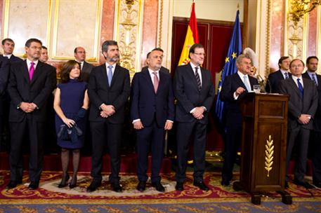 6/12/2015. Rajoy en el Día de la Constitución. El presidente del Gobierno, Mariano Rajoy, en el acto celebrado en el Congreso de los Diputad...
