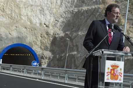 7/10/2015. Rajoy inaugura el tramo Carchuna-Castell de Ferro de la A-7. El presidente del Gobierno, Mariano Rajoy, durante su intervención e...
