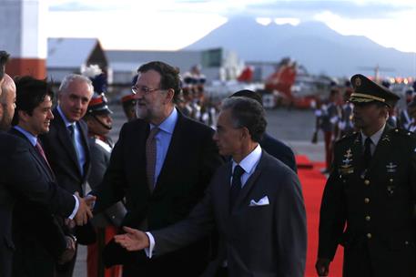 8/03/2015. Viaje oficial del presidente del Gobierno a Guatemala. El presidente del Gobierno, Mariano Rajoy, es recibido por el embajador es...