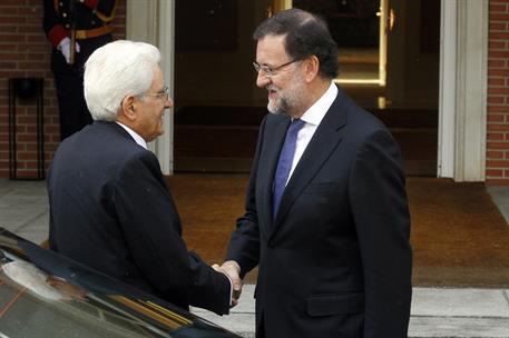 11/05/2015. Rajoy recibe al presidente de la República Italiana. El presidente del Gobierno, Mariano Rajoy, recibe al presidente de la Repúb...