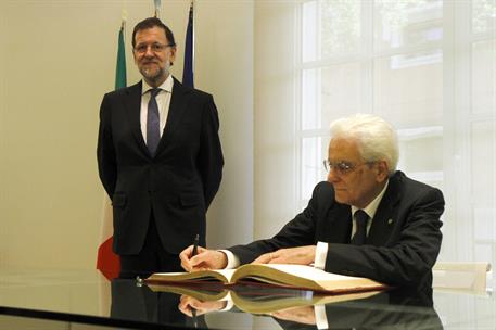 11/05/2015. Rajoy recibe al presidente de la República Italiana. El presidente del Gobierno, Mariano Rajoy, junto al presidente de la Repúbl...