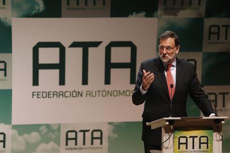 14/03/2015. Rajoy clausura el II Foro de Emprendedores y Autónomos. El presidente del Gobierno, Mariano Rajoy, se dirige a los asistentes du...