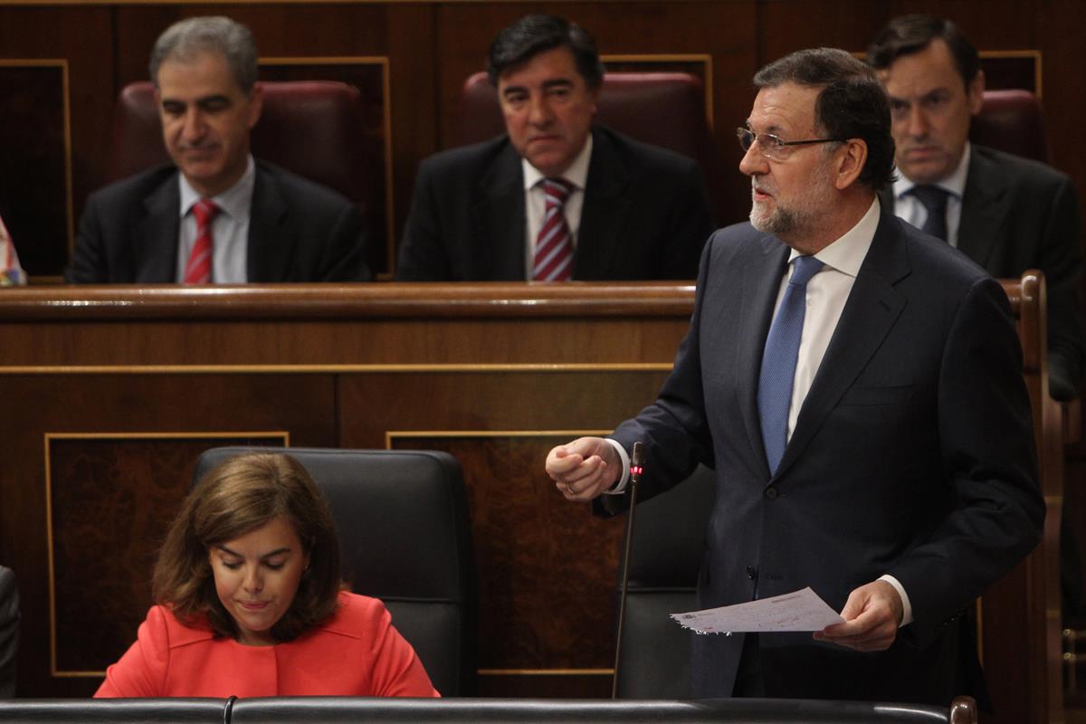 17/06/2015. Rajoy asiste a la sesión de control al Gobierno. El presidente del Gobierno, Mariano Rajoy, interviene en la sesión de control e...
