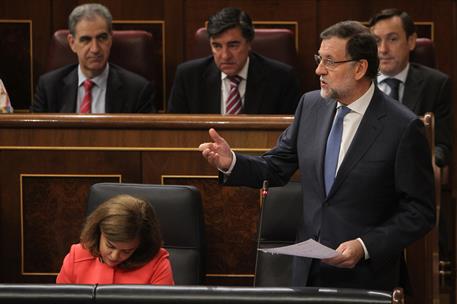 17/06/2015. Rajoy asiste a la sesión de control al Gobierno. El presidente del Gobierno, Mariano Rajoy, interviene en la sesión de control a...