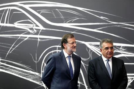 8/09/2015. Mariano Rajoy visita la planta de SEAT en Martorell (Barcelona). El presidente del Gobierno, Mariano Rajoy, junto al vicepresiden...