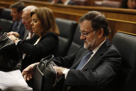 22/04/2015. Rajoy asiste a la sesión de control al Gobierno. El presidente del Gobierno, Mariano Rajoy, asiste a la sesión de control al Gob...