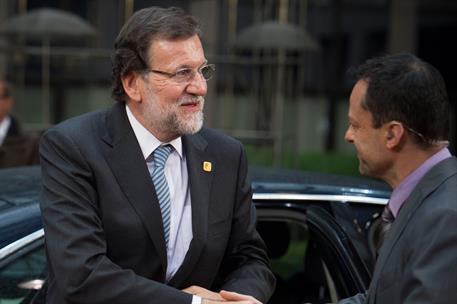 22/06/2015. Consejo Europeo extraordinario. El presidente del Gobierno, Mariano Rajoy, a su llegada a la reunión del Consejo Europeo extraordinario