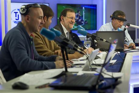25/11/2015. Rajoy en la COPE. Rajoy participa en el programa Tiempo de juego, de la Cadena COPE.