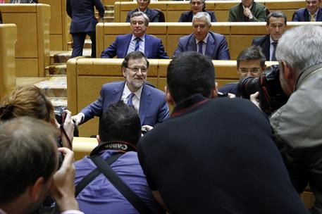 28/04/2015. Rajoy interviene en la sesión de control del Senado. El presidente del Gobierno, Mariano Rajoy, interviene en la sesión de contr...