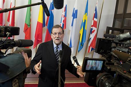 29/11/2015. Rajoy en la Cumbre UE-Turquía. El presidente del Gobierno, Mariano Rajoy, atiende a la prensa tras la cumbre UE-Turquía, celebra...