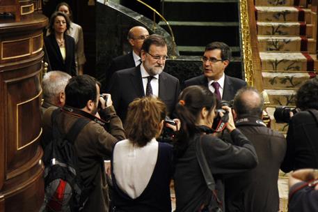 27/05/2015. Rajoy asiste a la sesión de control al Gobierno. El presidente del Gobierno a su llegada al Congreso para asistir a la sesión de...