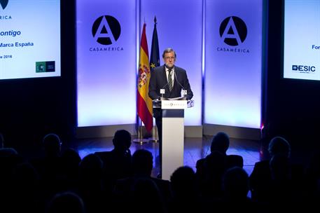 1/06/2016. Rajoy clausura la presentación del Informe de fortalezas de la Marca España. El presidente del Gobierno en funciones, Mariano Raj...