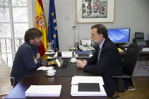 Mariano Rajoy with Jordi Évole