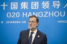 El presidente del Gobierno en funciones, Mariano Rajoy, en la rueda de prensa tras la Cumbre del G-20 (Foto: Pool Moncloa)