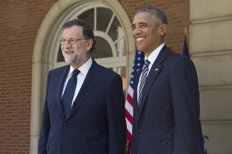 10/07/2016. Rajoy recibe a Obama en La Moncloa. El presidente del Gobierno en funciones, Mariano Rajoy, recibe en La Moncloa al presidente d...