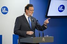 El presidente del Gobierno en funciones, Mariano Rajoy, tras el Consejo Europeo (Foto: EFE)
