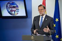 El presidente del Gobierno en funciones, Mariano Rajoy, tras el Consejo Europeo (Foto: EFE)