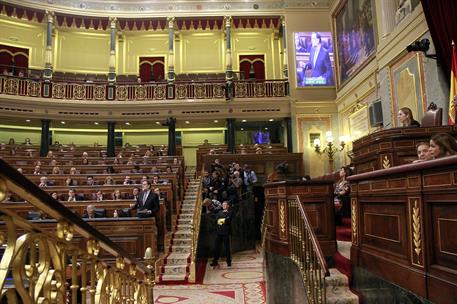1/02/2017. Rajoy asiste a la sesión de control al Gobierno en el Congreso. El presidente del Gobierno, Mariano Rajoy, durante su intervenció...