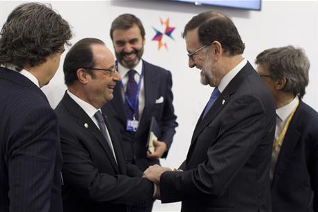 3/02/2017. Rajoy asiste a la reunión informal de la UE en Malta. El presidente del Gobierno, Mariano Rajoy, saluda al presidente de la Repúb...