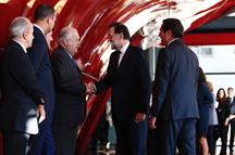 El presidente del Gobierno, Mariano Rajoy, a su llegada a la IV edición de los Premios CEPYME.