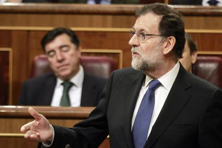 5/04/2017. Rajoy asiste a la sesión de control al Gobierno en el Congreso. El presidente del Gobierno, Mariano Rajoy, durante la sesión de c...