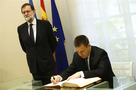 5/06/2017. Rajoy recibe en La Moncloa al primer ministro de Estonia. El primer ministro de Estonia, Jüri Ratas, junto al presidente del Gobi...