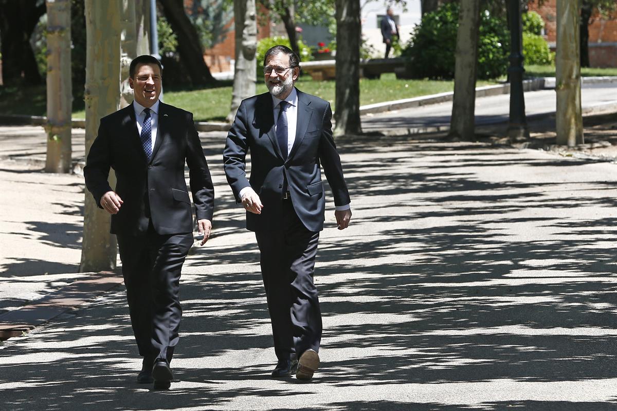 5/06/2017. Rajoy recibe en La Moncloa al primer ministro de Estonia. El presidente del Gobierno, Mariano Rajoy, y el primer ministro de Esto...