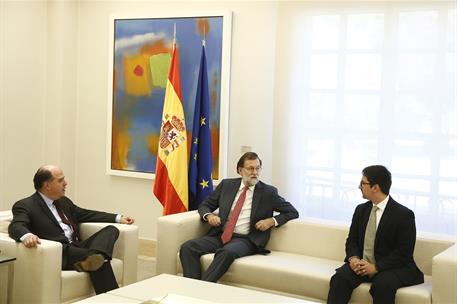 5/09/2017. Rajoy recibe al presidente de la Asamblea Nacional de Venezuela. El presidente del Gobierno, Mariano Rajoy, durante la reunión qu...
