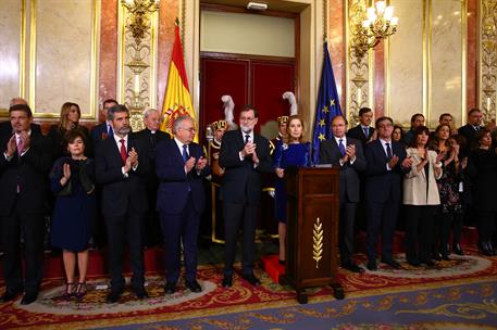 6/12/2017. Día de la Constitución 2017. El presidente del Gobierno, Mariano Rajoy, varios miembros del Gobierno y otras autoridades asisten ...