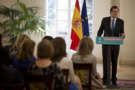 8/03/2017. Rajoy, en el Día Internacional de la Mujer. El presidente del Gobierno, Mariano Rajoy, durante su intervención en el acto de cele...