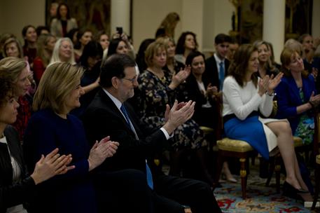 8/03/2017. Rajoy, en el Día Internacional de la Mujer. El presidente del Gobierno, Mariano Rajoy, durante el acto de celebración del Día Int...