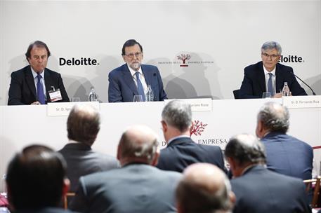 9/05/2017. Rajoy asiste a la Asamblea del Instituto de la Empresa Familiar. El presidente del Gobierno, Mariano Rajoy, junto al presidente d...