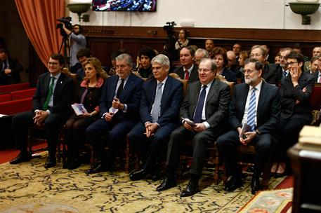 9/11/2017. Rajoy asiste a la investidura de Juncker como doctor honoris causa. El presidente del Gobierno, Mariano Rajoy, asiste a la ceremo...