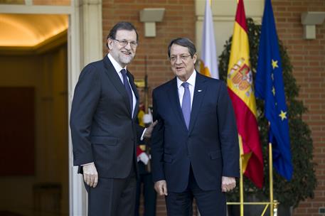 10/04/2017. Rajoy recibe al presidente de la República de Chipre. El presidente del Gobierno, Mariano Rajoy, recibe en La Moncloa al preside...
