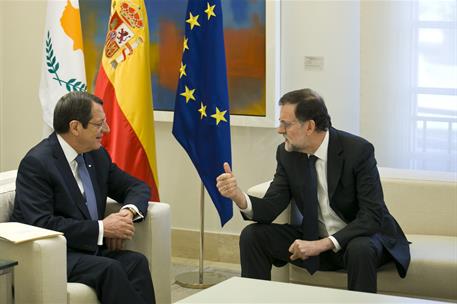 10/04/2017. Rajoy recibe al presidente de la República de Chipre. El presidente del Gobierno, Mariano Rajoy, junto al presidente de la Repúb...