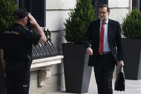 12/07/2017. Rajoy asiste a la sesión de control al Gobierno en el Congreso. El presidente del Gobierno, Mariano Rajoy, a su llegada a la ses...