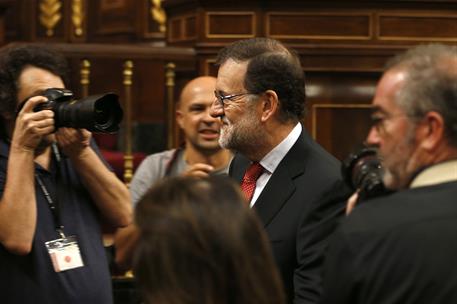 12/07/2017. Rajoy asiste a la sesión de control al Gobierno en el Congreso. El presidente del Gobierno, Mariano Rajoy, al comienzo de la ses...